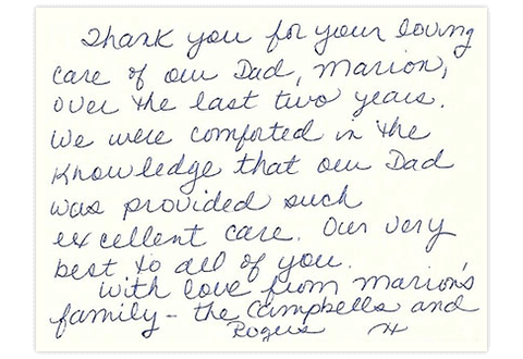A review from a Helping Hands Senior Care family